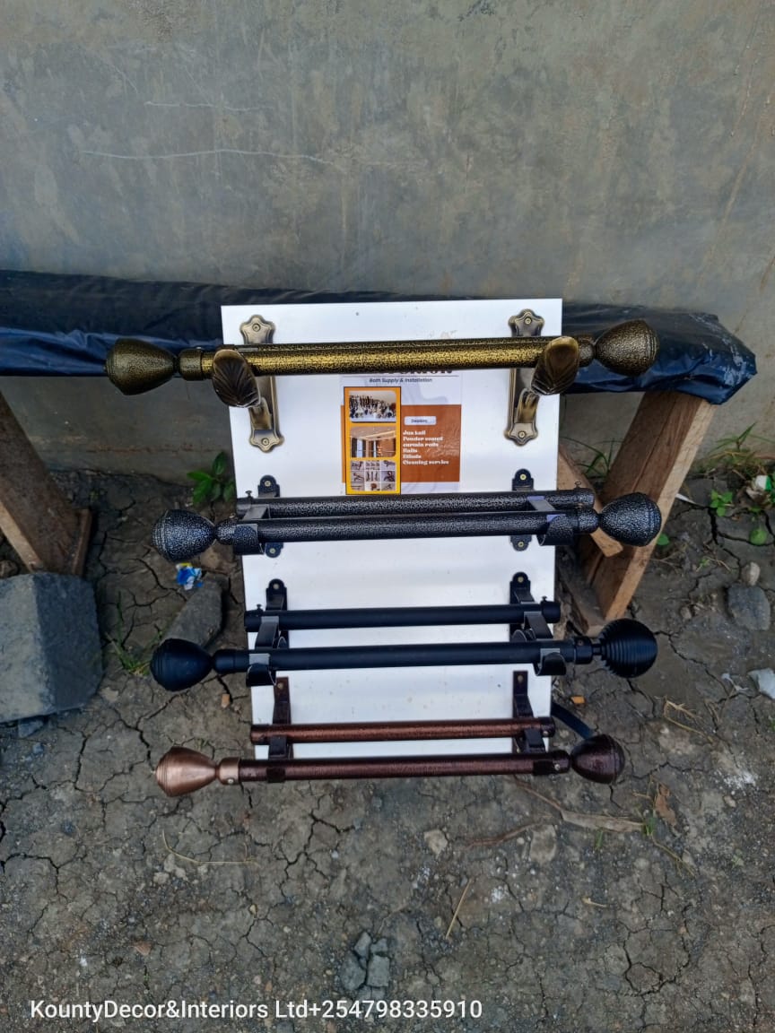 Professional curtain installation in progress