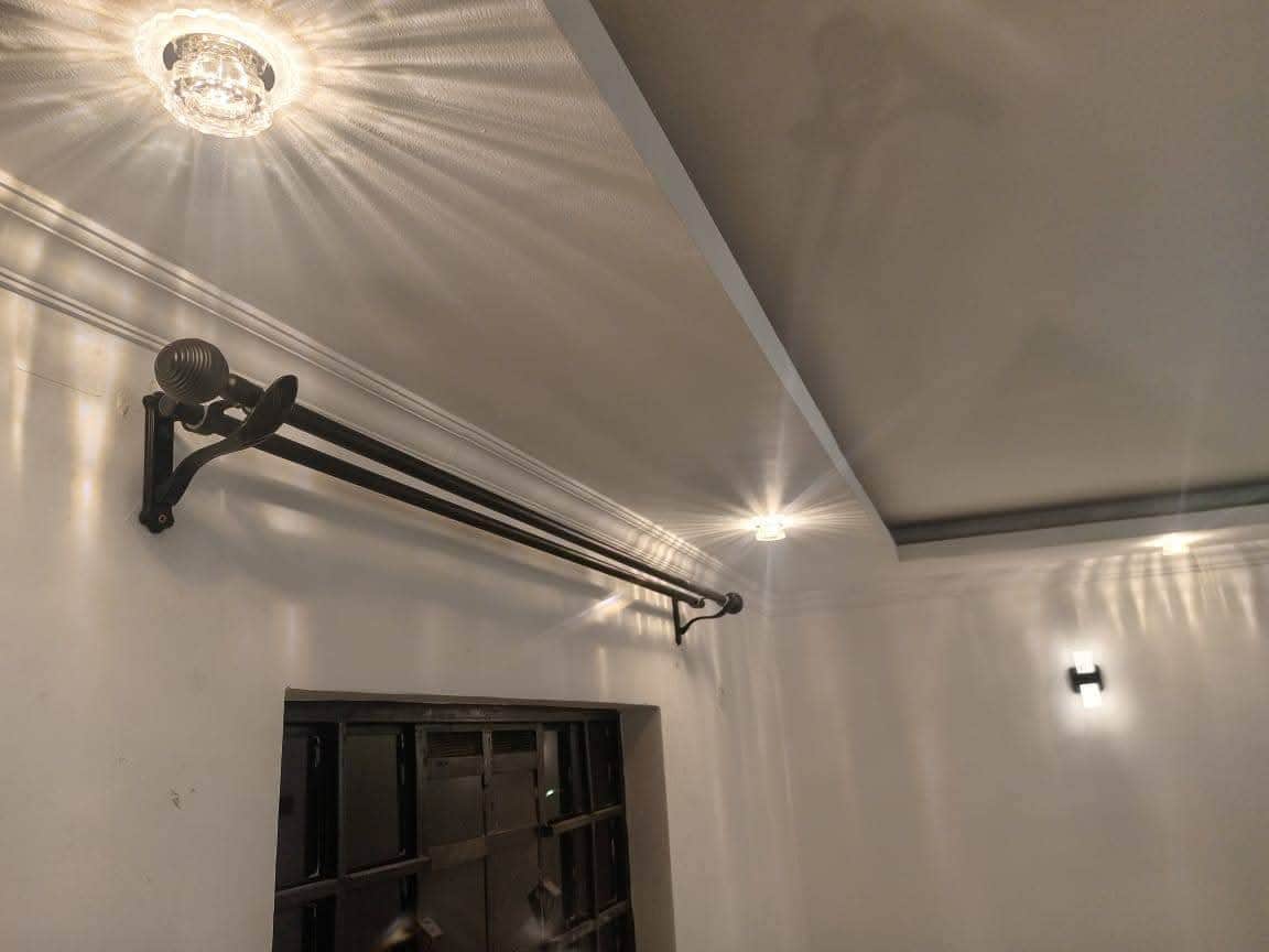 Master bedroom with blackout curtains