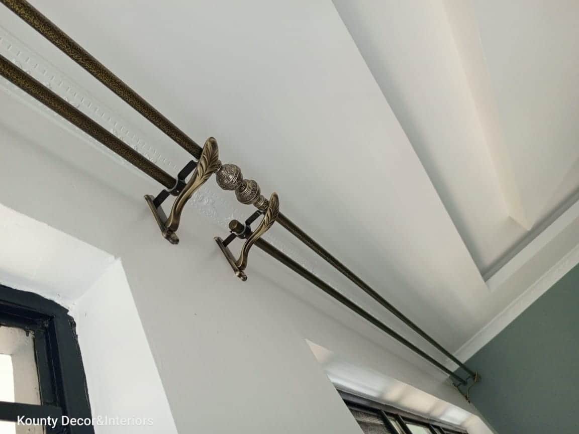 Hotel room with luxury curtains