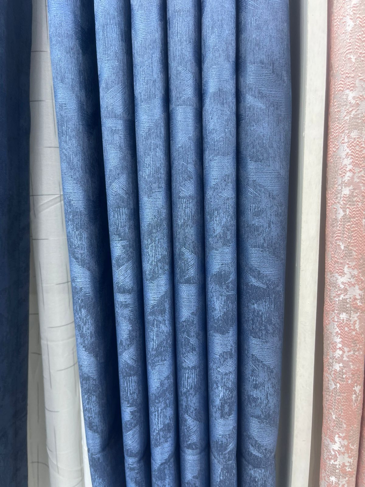 Curtain designs in showroom